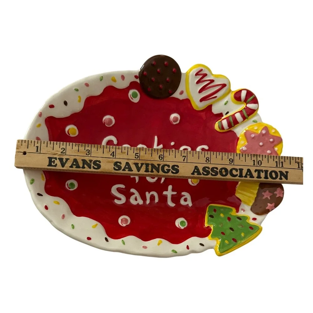Ganz Cookies for Santa Plate Christmas Holiday Decoration Serving Dish Decor